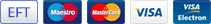 Accepted payment methods: EFT, Maestro, Mastercard, Visa, Visa Electron